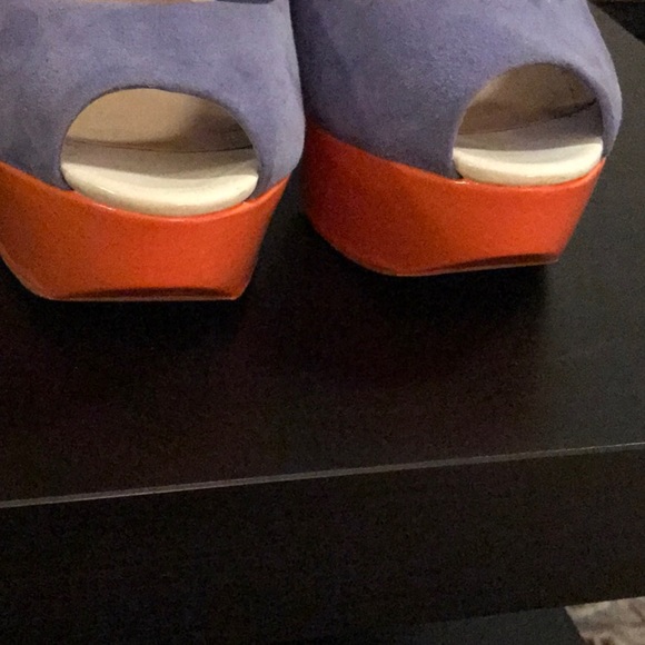 JESSICA SIMPSON HALIE LILY KIDSUEDE PEEP TOES 8.5 - Picture 10 of 11